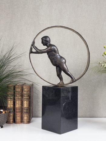 HOLDE HJULENE I GANG - ægte bronze