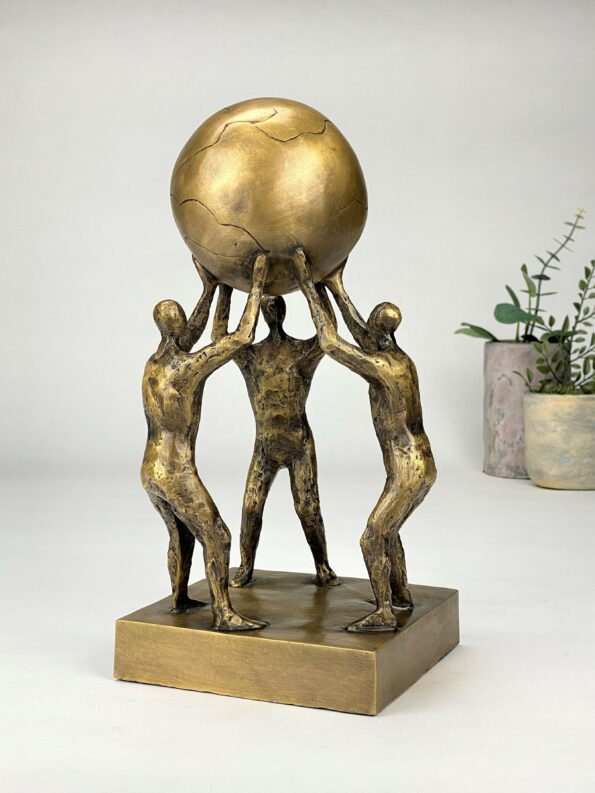 LØFTER I FLOK - ægte bronze