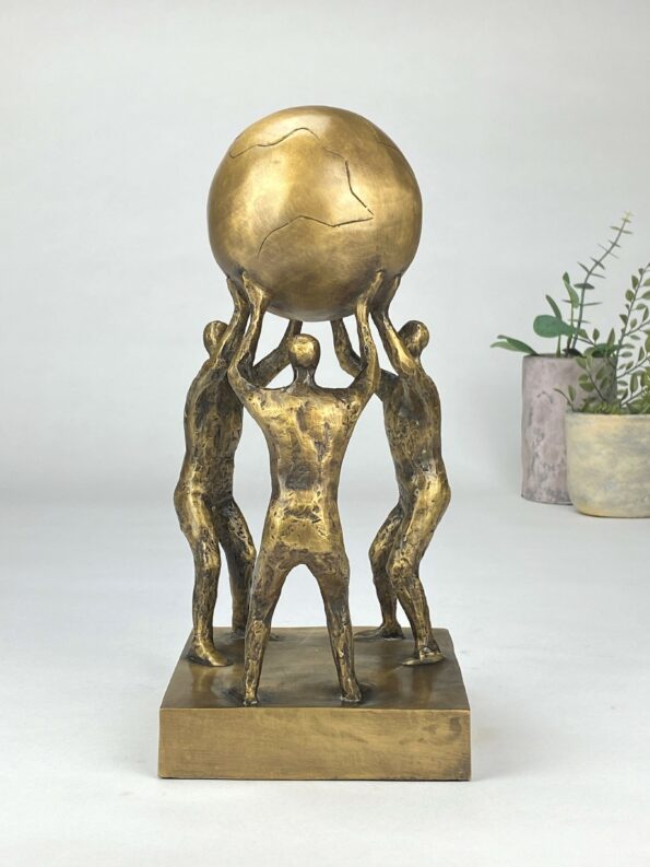 LØFTER I FLOK - ægte bronze