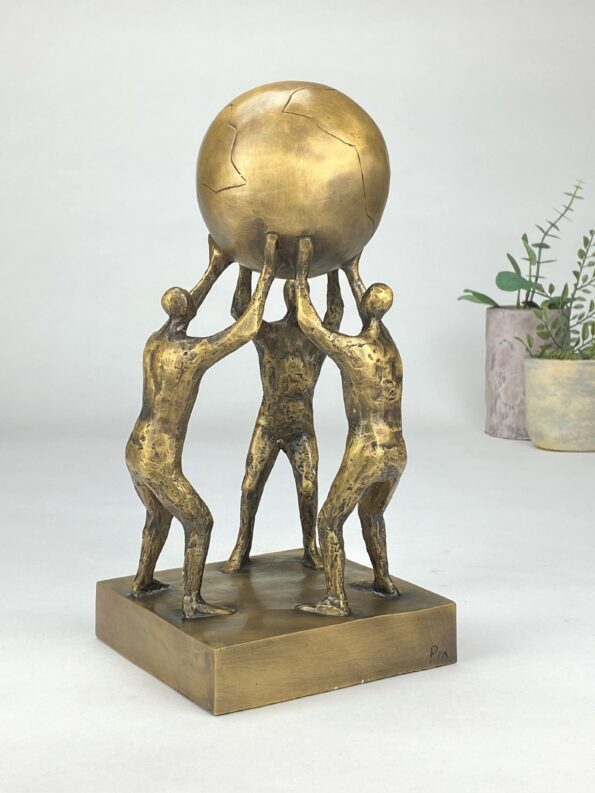 LØFTER I FLOK - ægte bronze