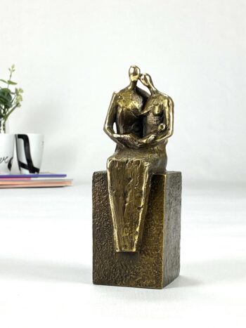 Min familie med 1 barn - ægte bronze